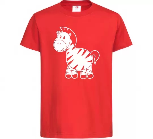 Дитяча футболка Маленька зебра Червоний фото