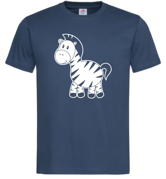 Чоловіча футболка Маленька зебра Темно-синій фото