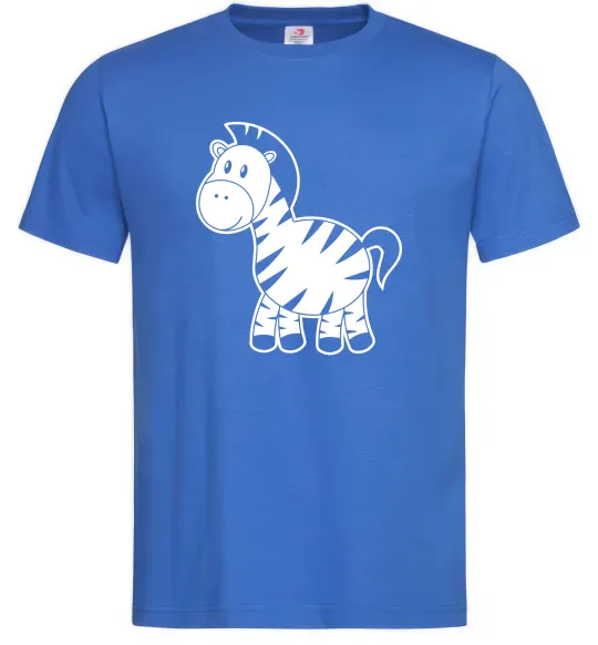 Чоловіча футболка Маленька зебра Яскраво-синій фото