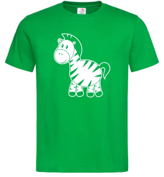 Чоловіча футболка Маленька зебра Зелений фото