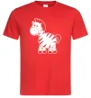 Чоловіча футболка Маленька зебра Червоний фото