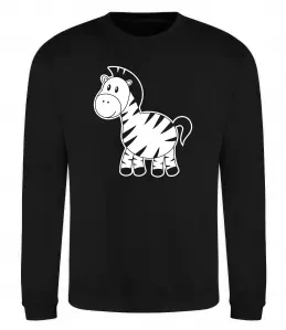 Свитшот Маленька зебра Черный фото