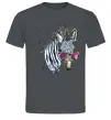 Чоловіча футболка Зебра в окулярах Графіт фото
