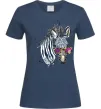Жіноча футболка Зебра в окулярах Темно-синій Жіноча футболка Зебра в окулярах Темно-синій фото