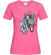 Жіноча футболка Зебра в окулярах Яскраво-рожевий Жіноча футболка Зебра в окулярах Яскраво-рожевий фото