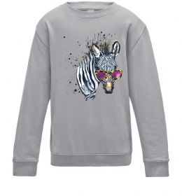 Детский Свитшот Зебра в окулярах