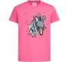 Детская футболка Зебра в окулярах Ярко-розовый фото