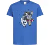Детская футболка Зебра в окулярах Ярко-синий фото