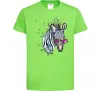 Детская футболка Зебра в окулярах Лаймовый фото