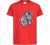 Детская футболка Зебра в окулярах Красный фото