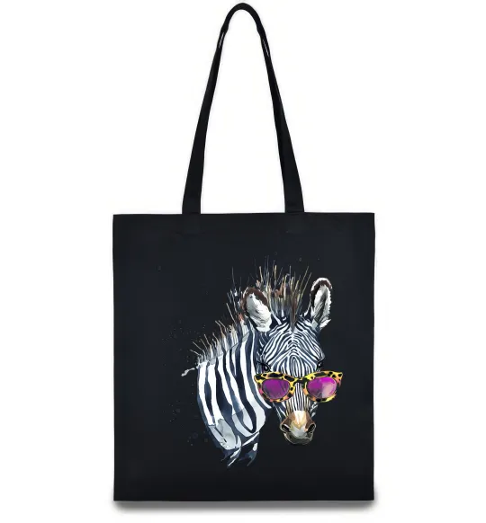 Эко-сумка Зебра в окулярах Черный фото