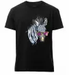 Чоловіча преміум футболка Зебра в окулярах Чорний фото