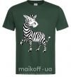 Чоловіча футболка Мультяшная зебра Темно-зелений фото