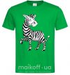 Мужская футболка Мультяшная зебра Зеленый фото