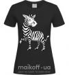 Женская футболка Мультяшная зебра Черный фото