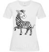 Женская футболка Мультяшная зебра Белый фото