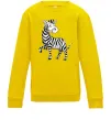 Детский Свитшот Мультяшна зебра Солнечно желтый фото