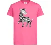 Детская футболка Мультяшна зебра Ярко-розовый Детская футболка Мультяшна зебра Ярко-розовый фото