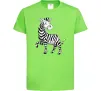 Детская футболка Мультяшна зебра Лаймовый Детская футболка Мультяшна зебра Лаймовый фото