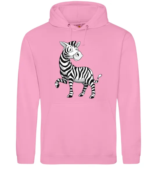 Мужская толстовка (худи) Мультяшна зебра Розовый фото