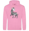 Женская толстовка (худи) Мультяшна зебра Розовый фото