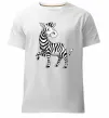 Чоловіча преміум футболка Мультяшна зебра Білий фото