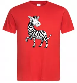 Чоловіча футболка Мультяшна зебра Червоний фото