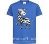 Детская футболка Мультяшная зебра Ярко-синий фото