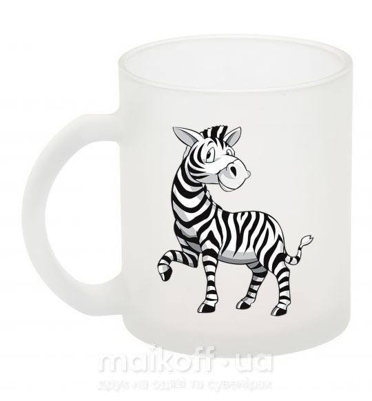 Чашка скляна Мультяшная зебра Фроузен фото