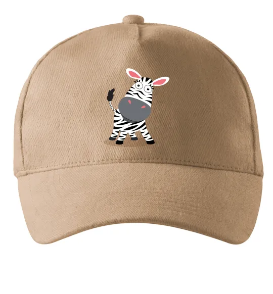 Кепка Здивована зебра Песочный фото