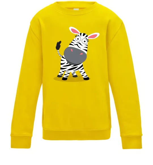 Дитячий світшот Здивована зебра Сонячно жовтий фото