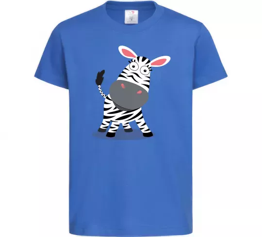 Дитяча футболка Здивована зебра Яскраво-синій фото