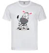 Чоловіча футболка Здивована зебра Білий фото