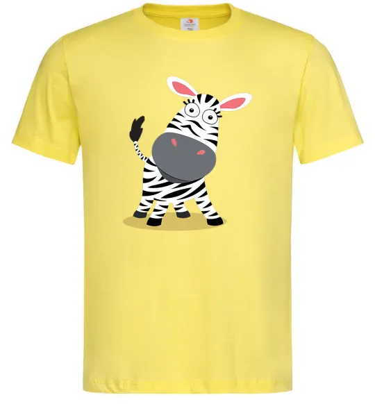 Чоловіча футболка Здивована зебра Лимонний фото