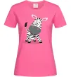 Женская футболка Здивована зебра Ярко-розовый Женская футболка Здивована зебра Ярко-розовый фото
