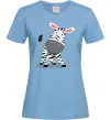 Женская футболка Здивована зебра Голубой Женская футболка Здивована зебра Голубой фото