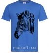 Мужская футболка Морда зебры Ярко-синий фото