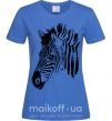 Жіноча футболка Морда зебры Яскраво-синій фото