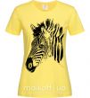 Женская футболка Морда зебры Лимонный фото