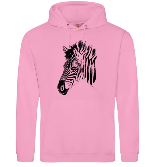 Чоловіча толстовка (худі) Морда зебри Рожевий фото