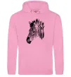 Женская толстовка (худи) Морда зебри Розовый фото