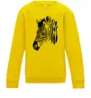 Детский Свитшот Морда зебри Солнечно желтый фото