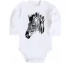 Дитячий бодік Морда зебри Білий фото