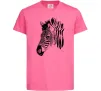 Детская футболка Морда зебри Ярко-розовый фото