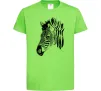 Детская футболка Морда зебри Лаймовый фото