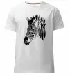 Мужская премиум футболка Морда зебри Белый фото