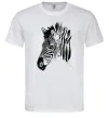 Чоловіча футболка Морда зебри Білий фото