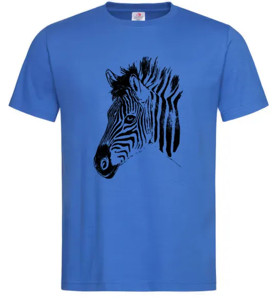 Чоловіча футболка Морда зебри Яскраво-синій фото