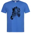 Чоловіча футболка Морда зебри Яскраво-синій фото