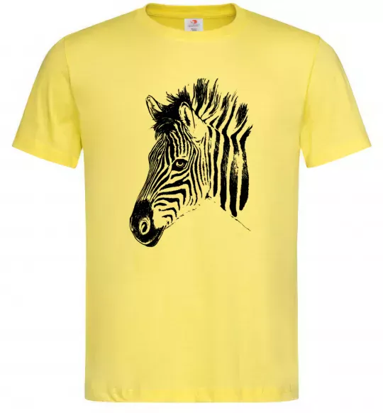 Чоловіча футболка Морда зебри Лимонний фото